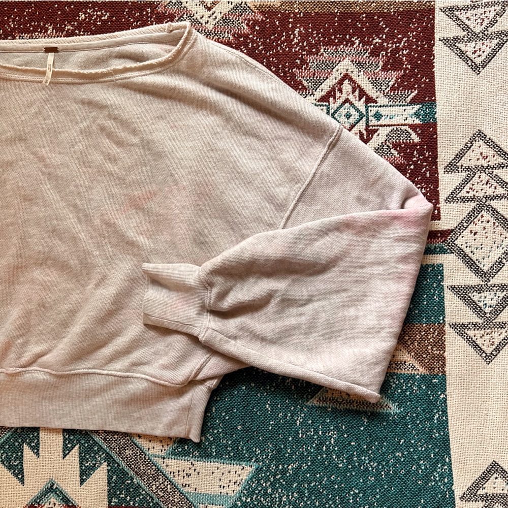 Free People Cropped Sweatshirt - Picture 1 of 11